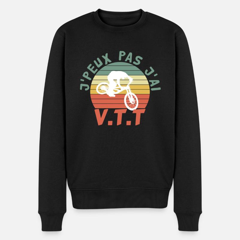 j'peux pas j'ai vtt - Pull Premium bio Homme - noir