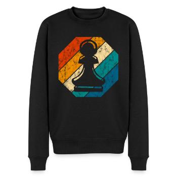 Échecs de jeu d’échecs de jeu d’échecs - Pull Premium bio Homme - noir - Devant - Nico (187cm)