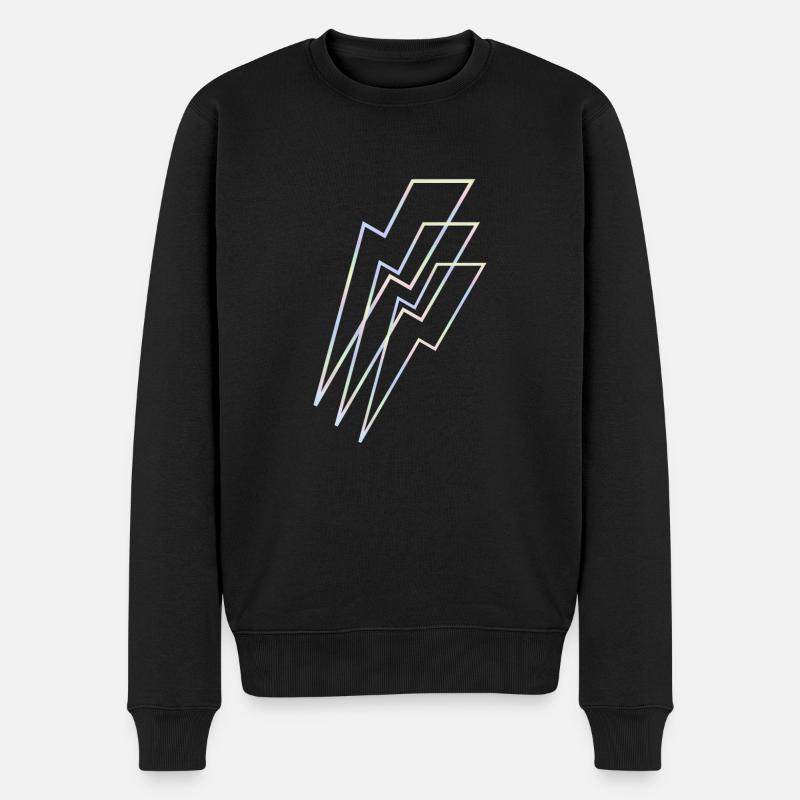 Flash holographique - Pull Premium bio Homme - noir