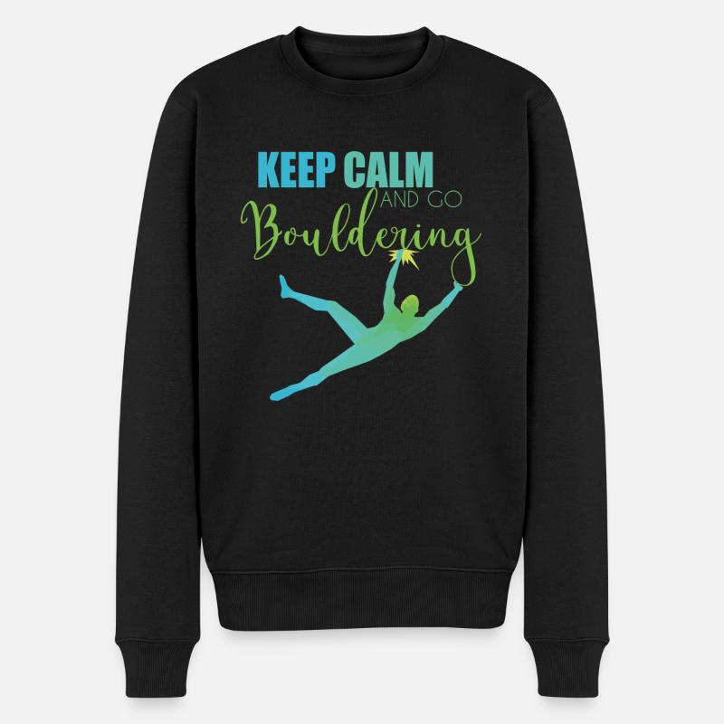 Bouldering - Økologisk premium-sweatshirt til mænd - sort