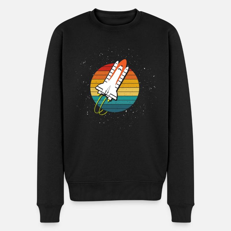 Raumschifft Galaxy Weltraum - Männer Premium Bio Pullover - Schwarz