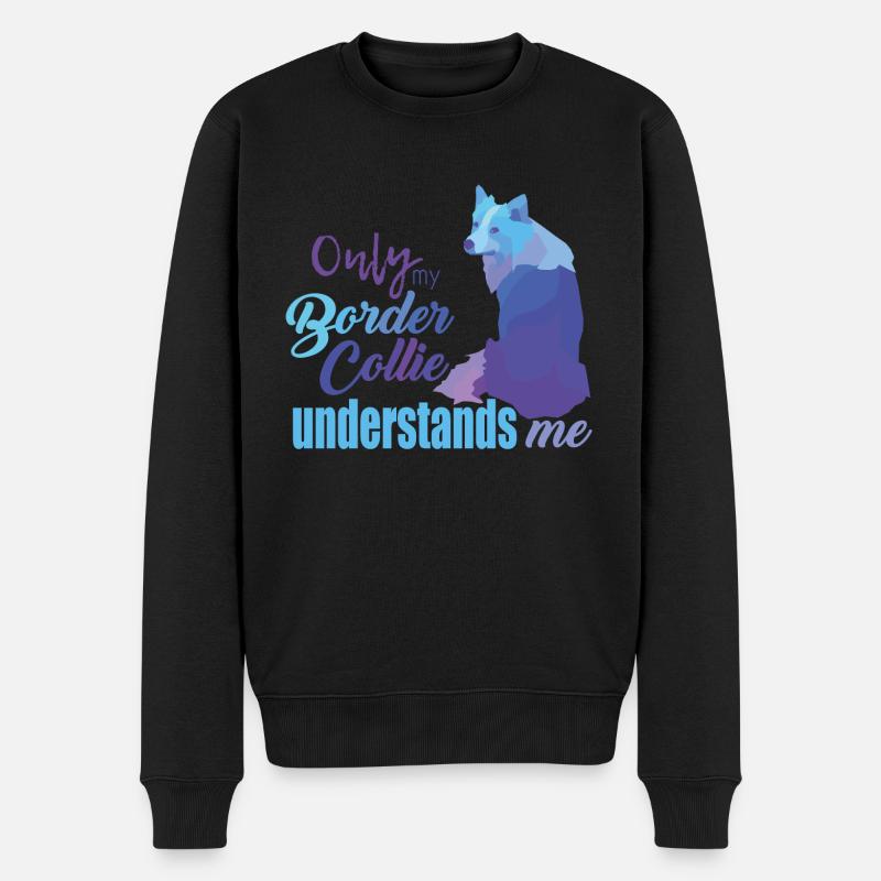 Border Collie - Männer Premium Bio Pullover - Schwarz