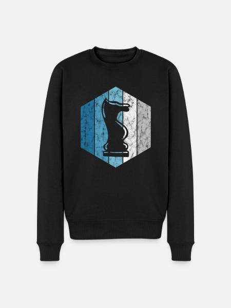 Échecs schachmatt rétro échecs échecs - Pull Premium bio Homme - noir