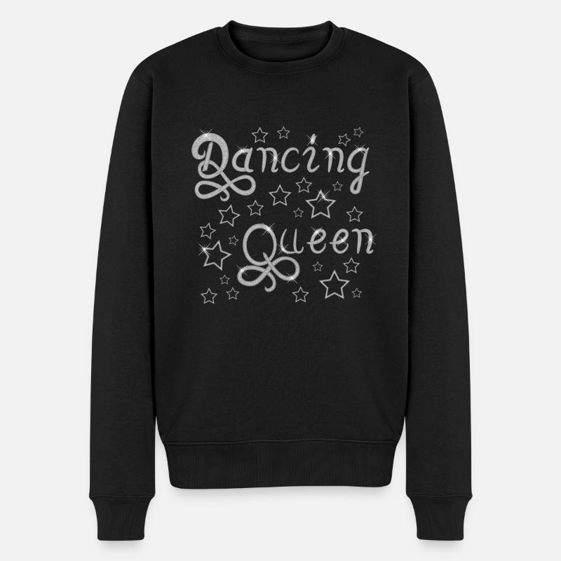 Dancing queen-Silver - Pull Premium bio Homme - noir
