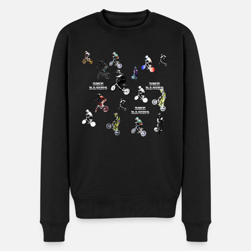BMX-Rennen - Männer Premium Bio Pullover - Schwarz