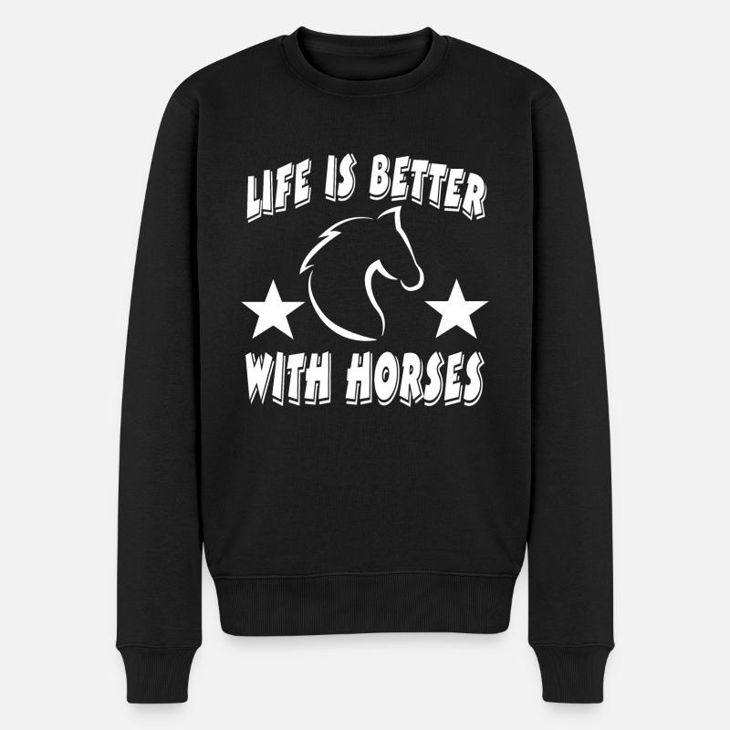 Cheval - Pull Premium bio Homme - noir