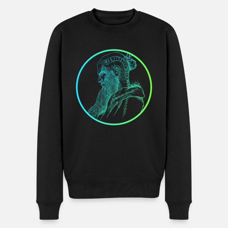 Floki Elektrischer Fade-Stil - Männer Premium Bio Pullover - Schwarz