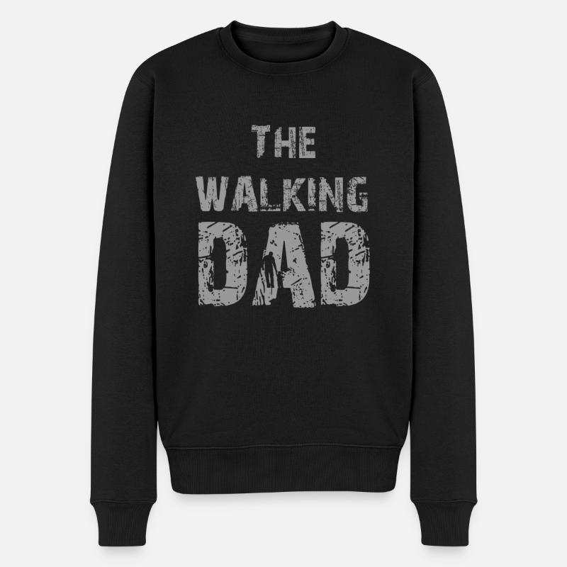 The Walking Dad - Männer Premium Bio Pullover - Schwarz