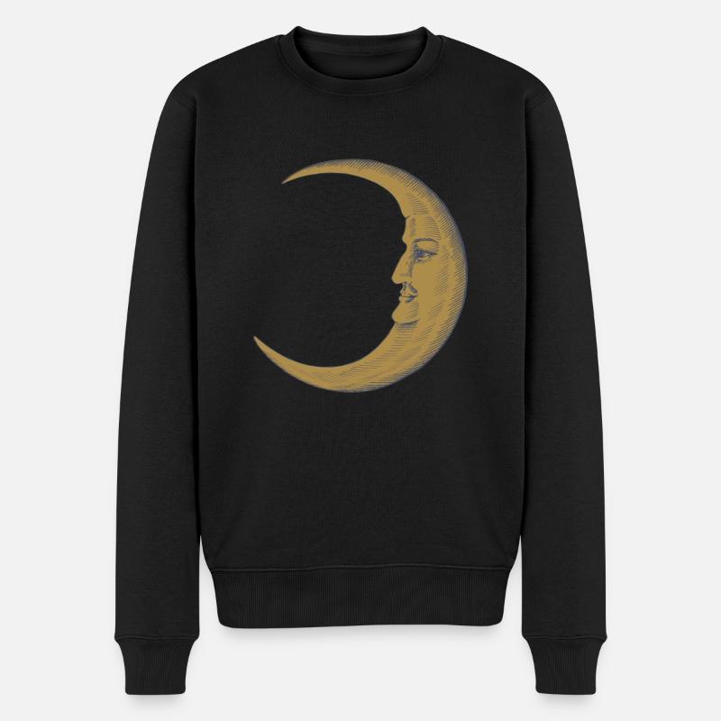 moon - Pull Premium bio Homme - noir