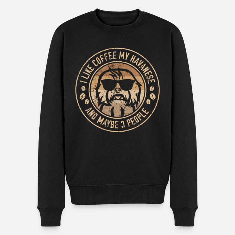 HAVANESER et café - Pull Premium bio Homme - noir