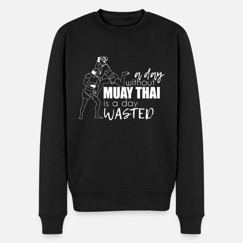 Muay Thai - Männer Premium Bio Pullover - Schwarz