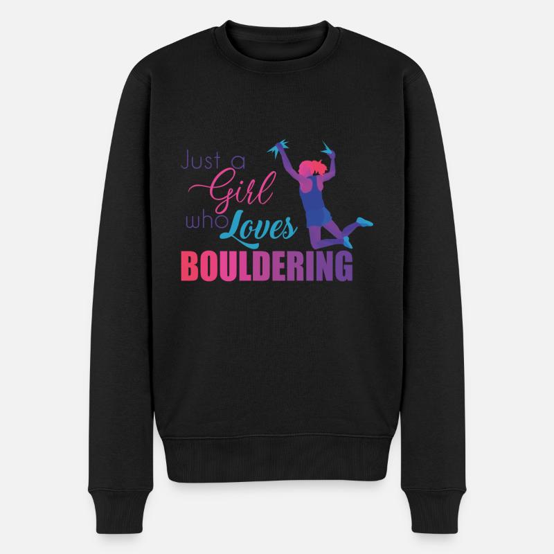 Bouldern - Männer Premium Bio Pullover - Schwarz