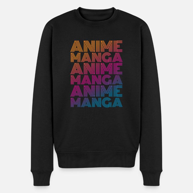 Anime Manga - Männer Premium Bio Pullover - Schwarz