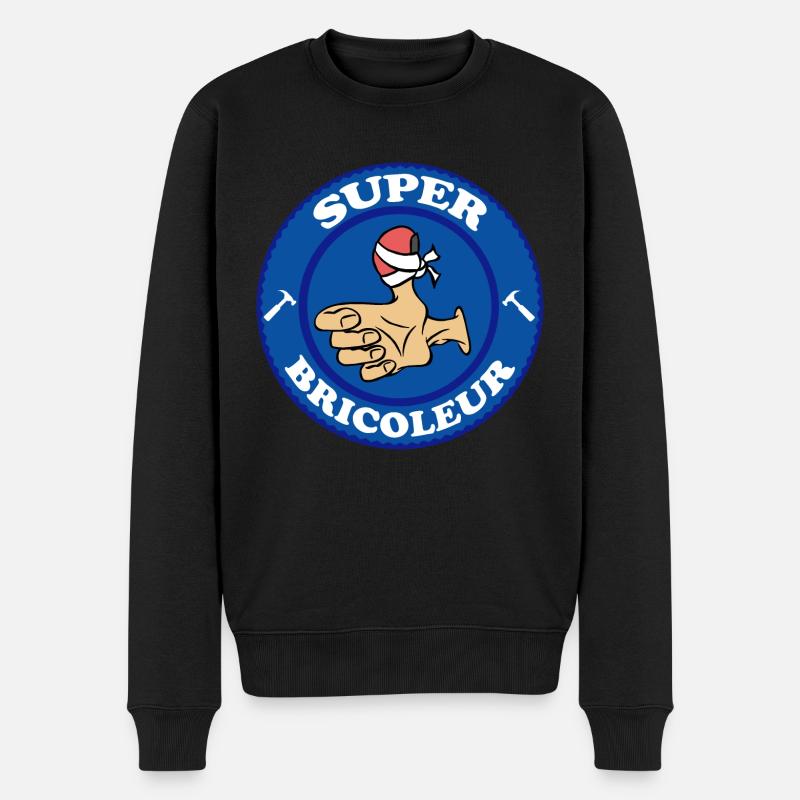 Super bricoleur, bricolage,humour - Pull Premium bio Homme - noir