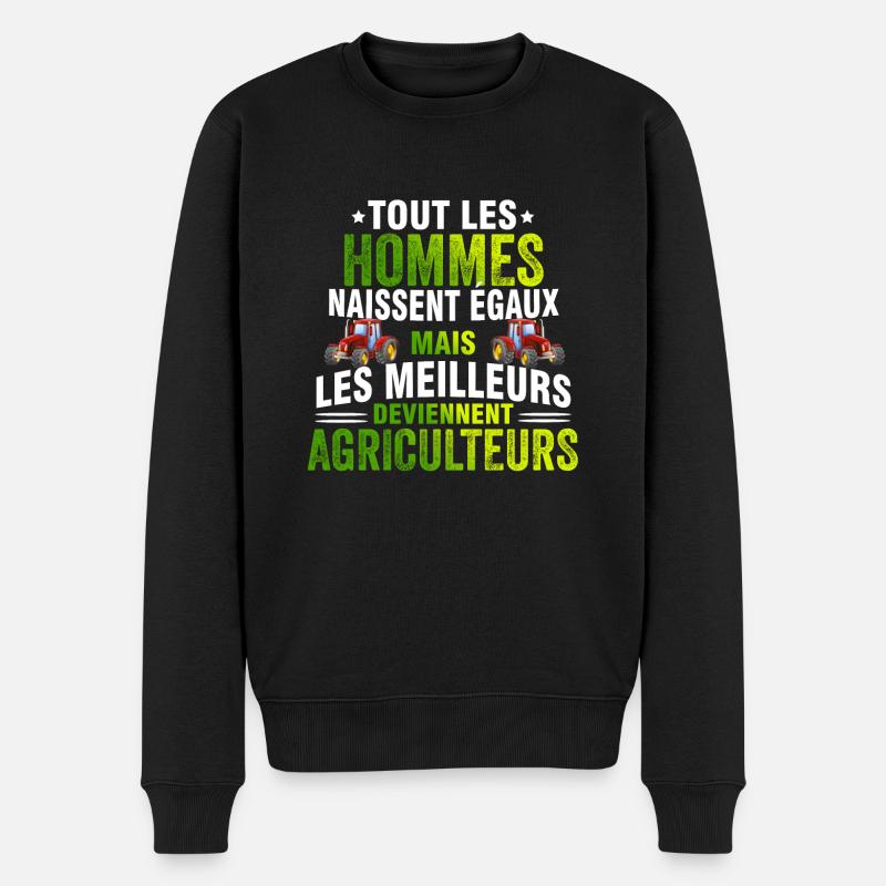 les meilleurs deviennent agriculteurs - Pull Premium bio Homme - noir