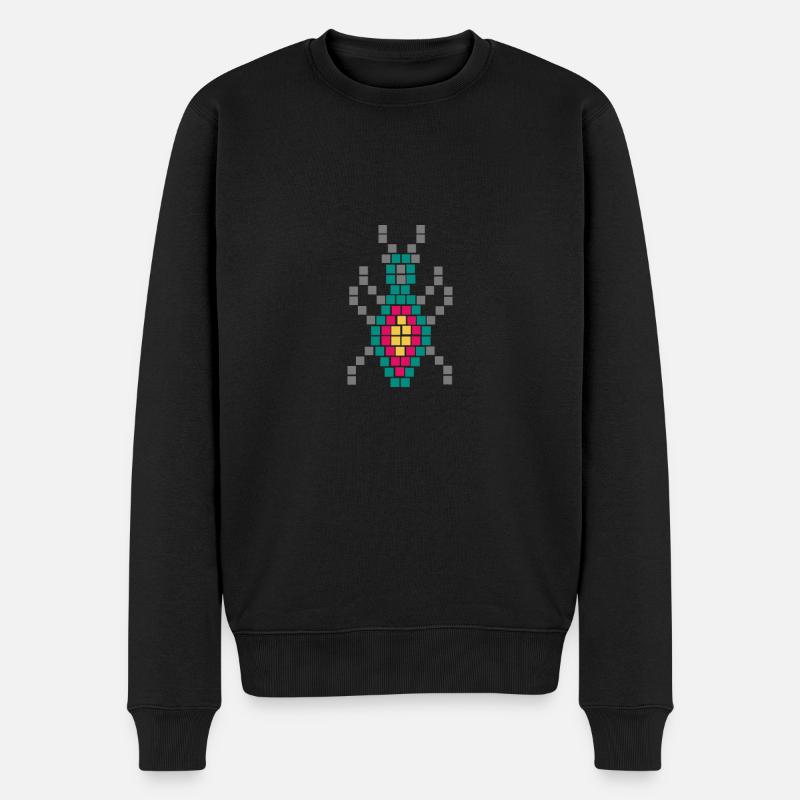 Maya Symbol evig kærlighed Maquech Beetle Tattoo - Økologisk premium-sweatshirt til mænd - sort