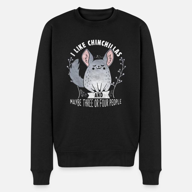 Chinchilla Dictons drôles - Pull Premium bio Homme - noir
