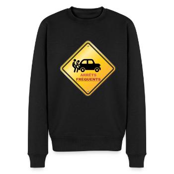 panneau arrets - Pull Premium bio Homme - noir - Devant - Nico (187cm)