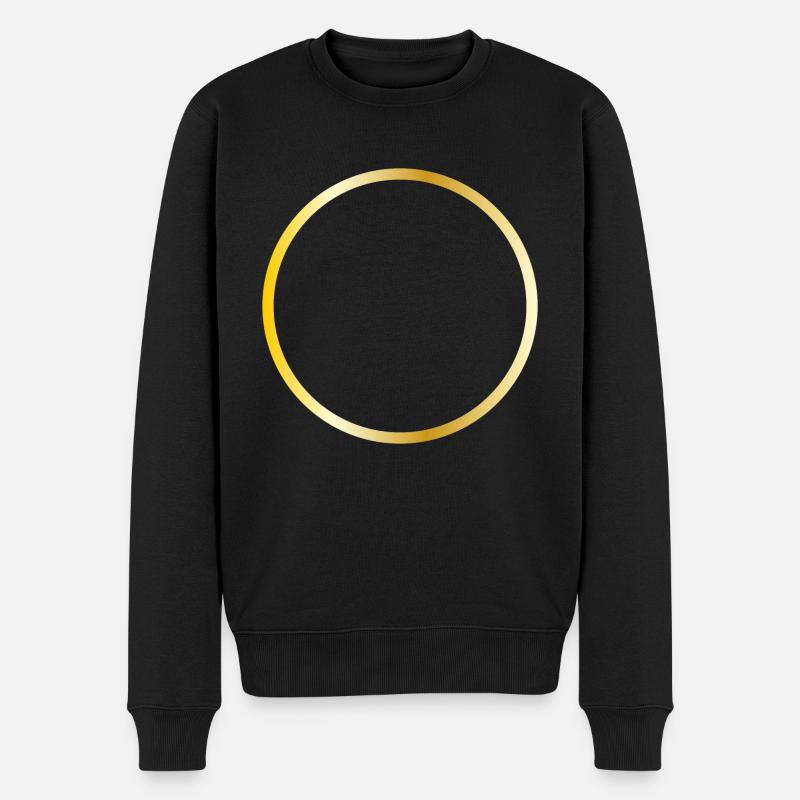 Goldener Kreis Symbol - Männer Premium Bio Pullover - Schwarz