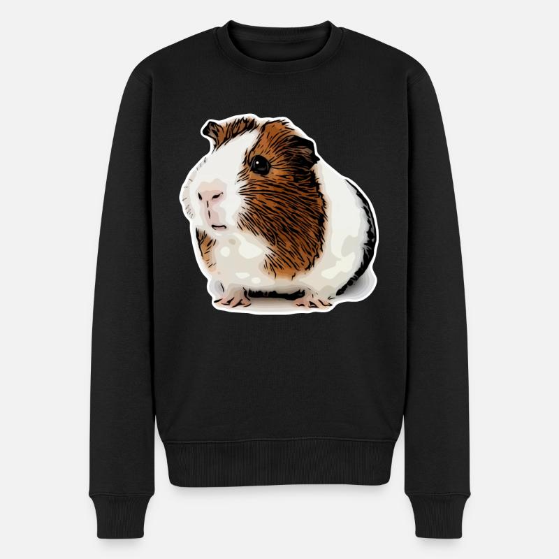 süßes Meerschweinchen - Männer Premium Bio Pullover - Schwarz