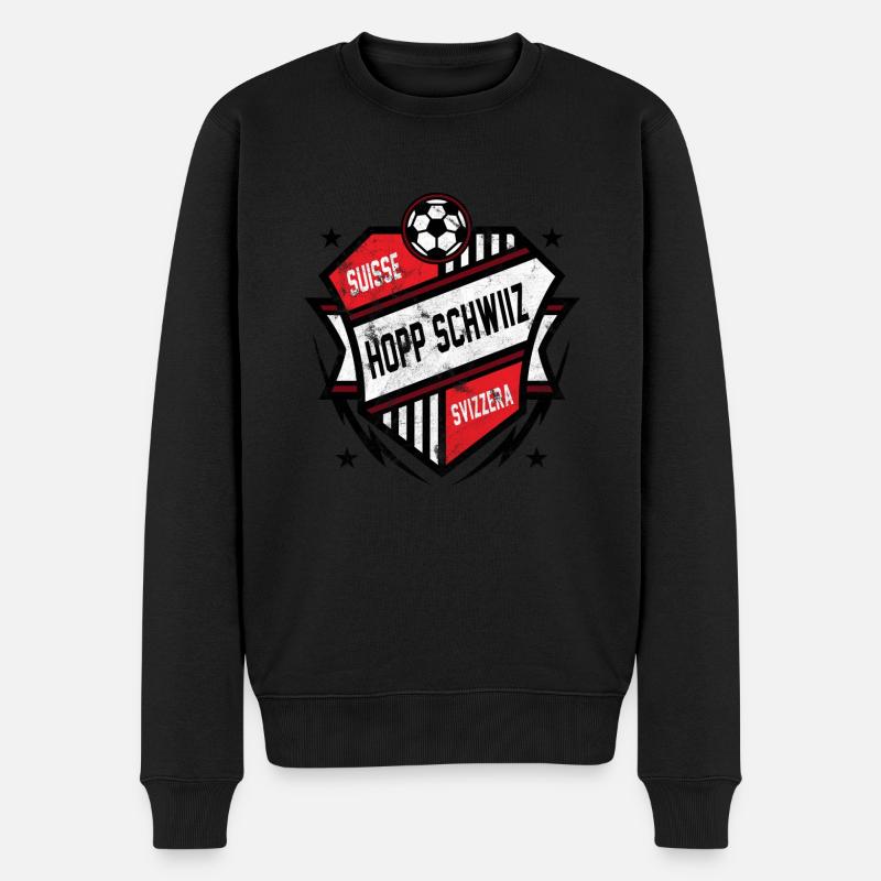 Schweiz Fussball 2022 - Männer Premium Bio Pullover - Schwarz