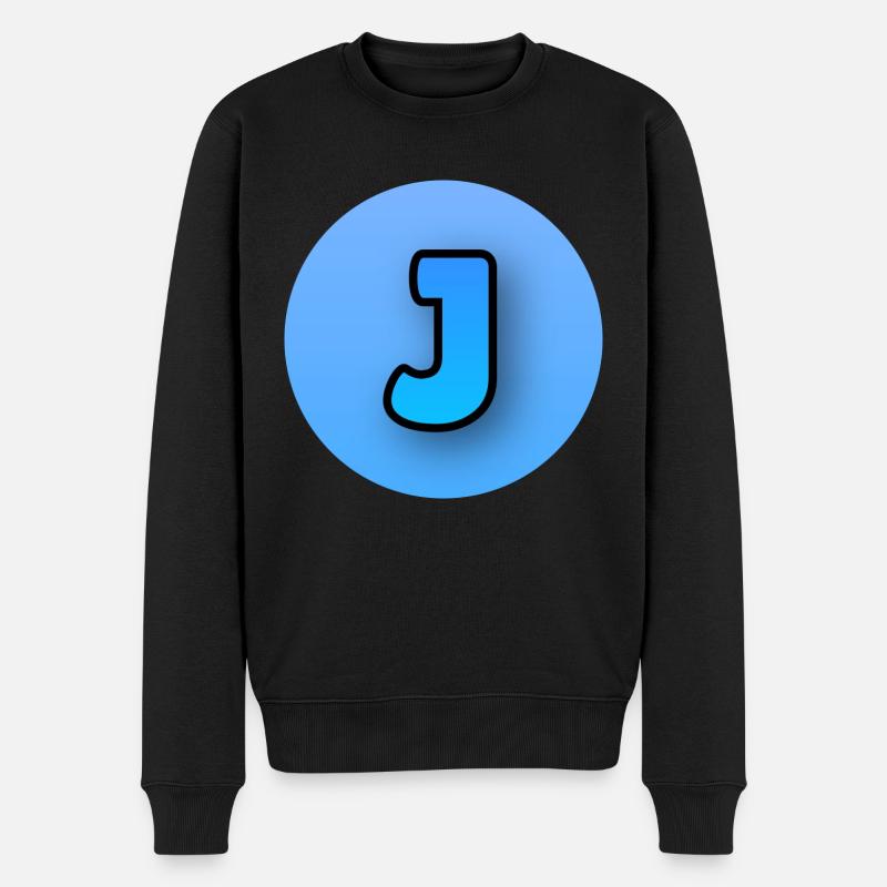 J - | de conception bleu - Pull Premium bio Homme - noir