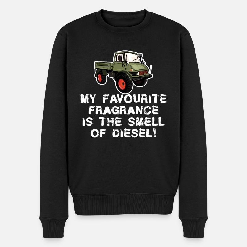 My favourite fragrace - Diesel - Unimog - Oldtimer - Männer Premium Bio Pullover - Schwarz