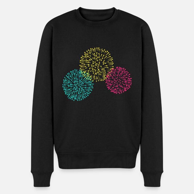 Feu d'artifice - Pull Premium bio Homme - noir