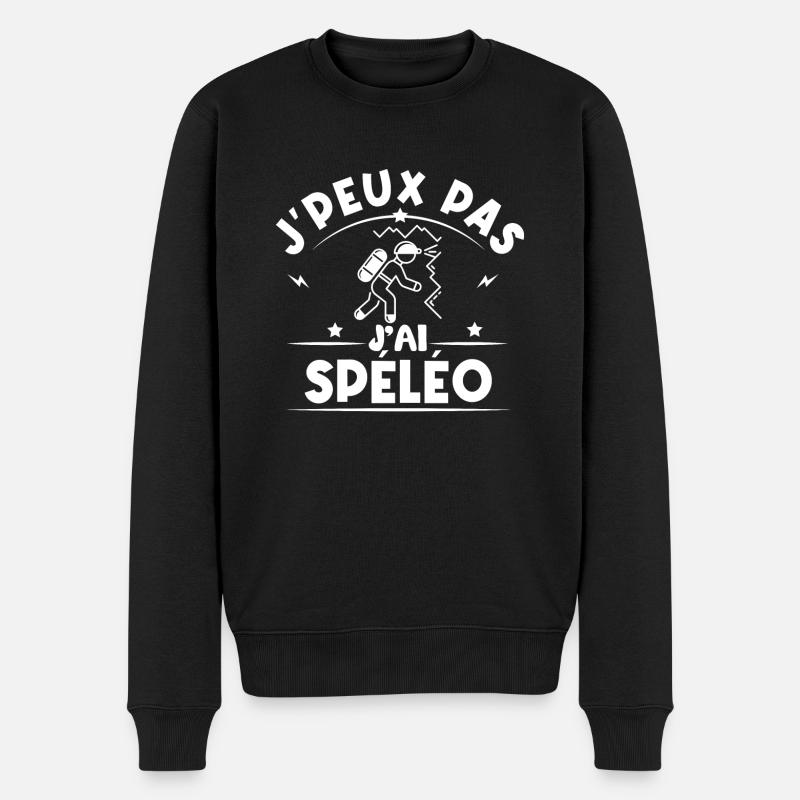 J'peux pas j'ai Spéléo , spéléologie - Pull Premium bio Homme - noir
