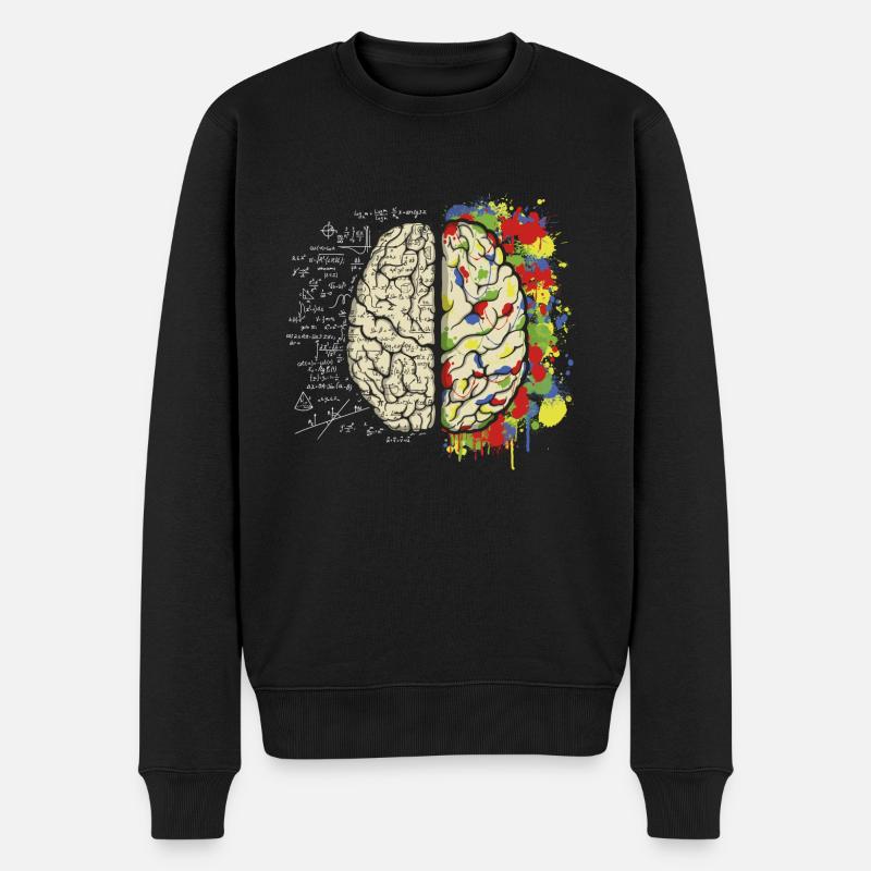 Brain Maths - Men's Premium Organic Jumper - black