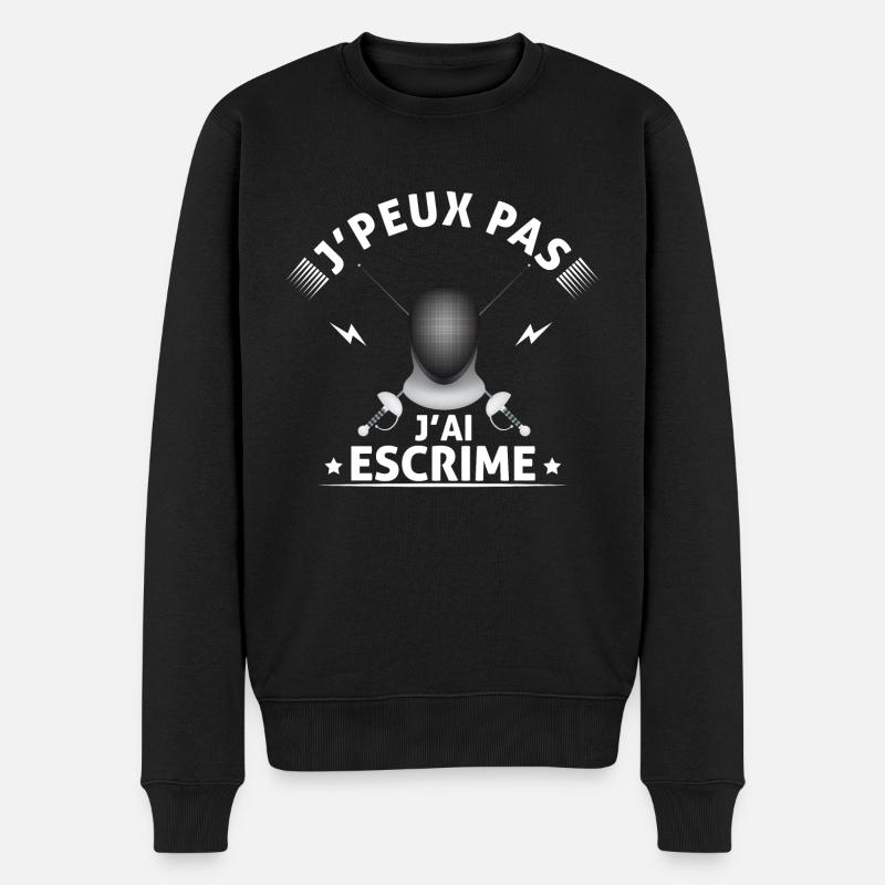 j'peux pas j'ai escrime - Pull Premium bio Homme - noir