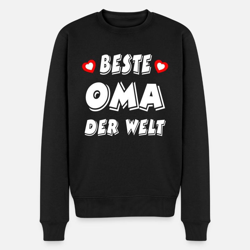Oma - Männer Premium Bio Pullover - Schwarz