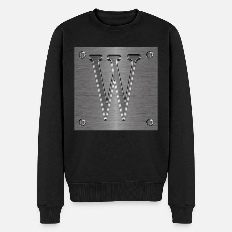 Monogramme W - Pull Premium bio Homme - noir