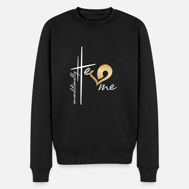 Design chrétien Il m’aime inconditionnellement - Pull Premium bio Homme - noir