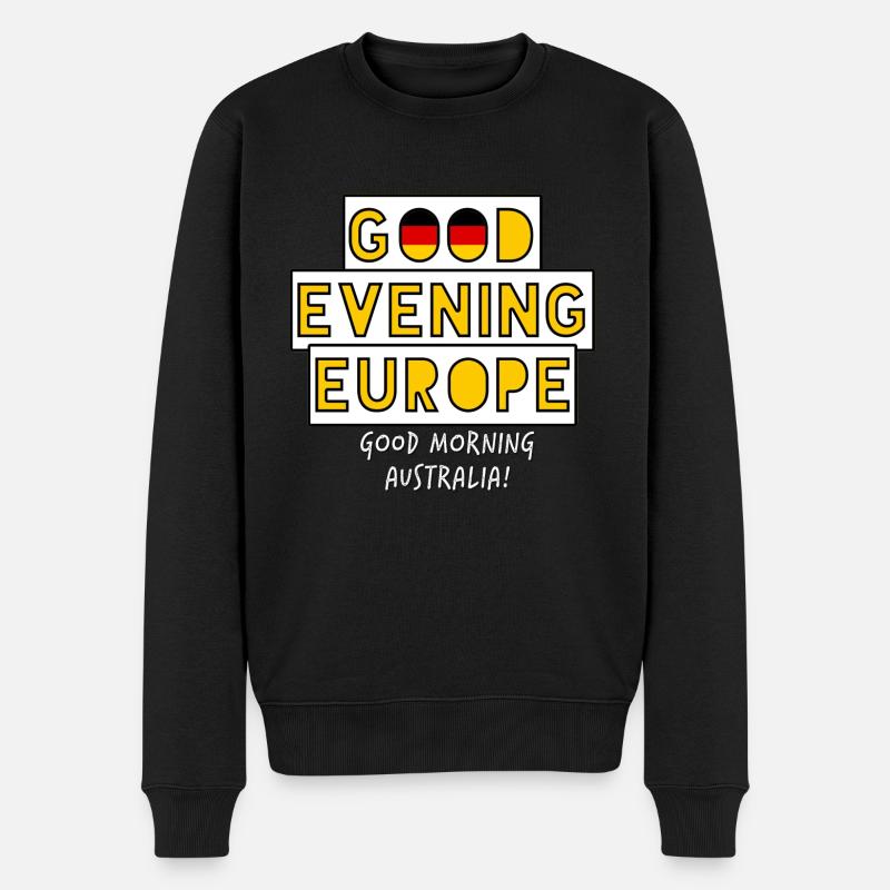 Eurovision Song Contest Deutschland - Männer Premium Bio Pullover - Schwarz