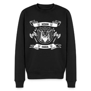 Böser Onkel - Männer Premium Bio Pullover - Schwarz - Vorne - Nico (187cm)