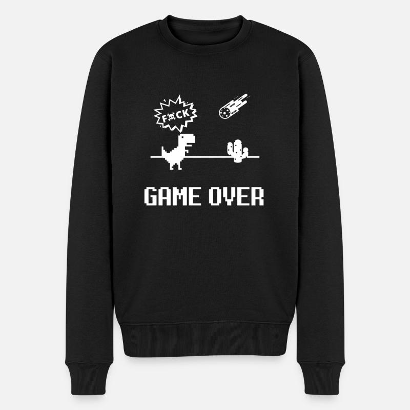 GAME OVER DINO - Pull Premium bio Homme - noir