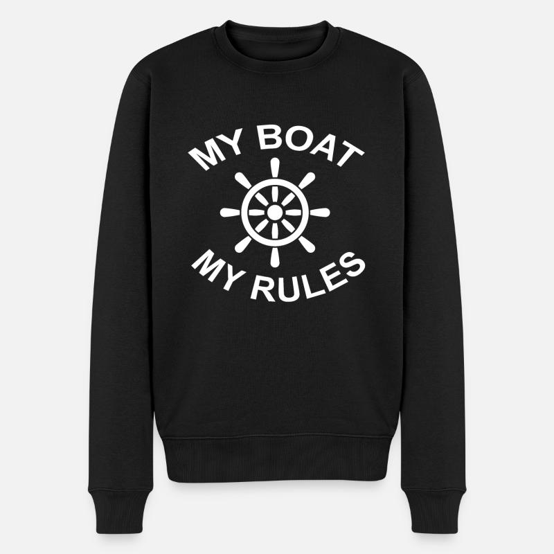 Segeln - Männer Premium Bio Pullover - Schwarz