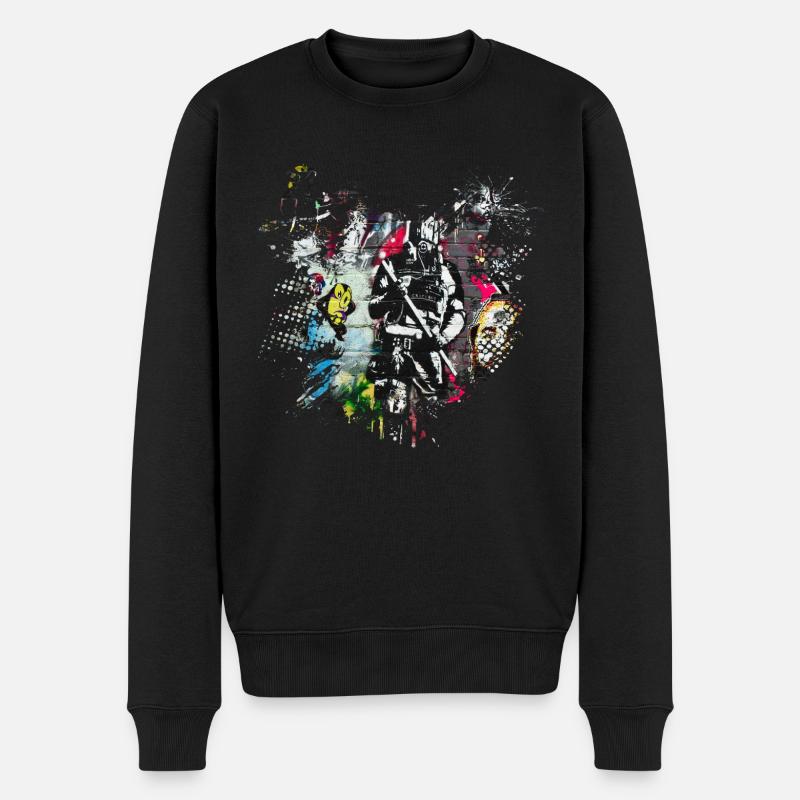 Graffitti - Pull Premium bio Homme - noir