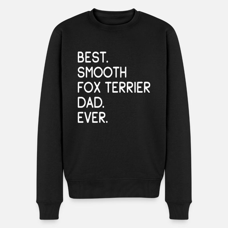 Smooth Fox Terrier Dad - Männer Premium Bio Pullover - Schwarz