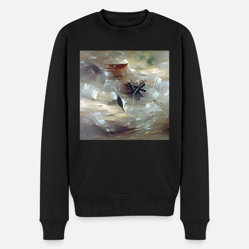 Hollandit-Quarzkristall-Edelstein - Männer Premium Bio Pullover - Schwarz