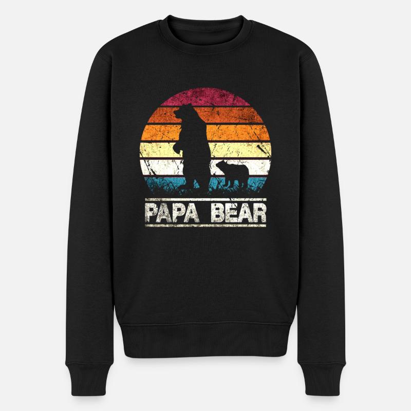 Papa Ours - Pull Premium bio Homme - noir
