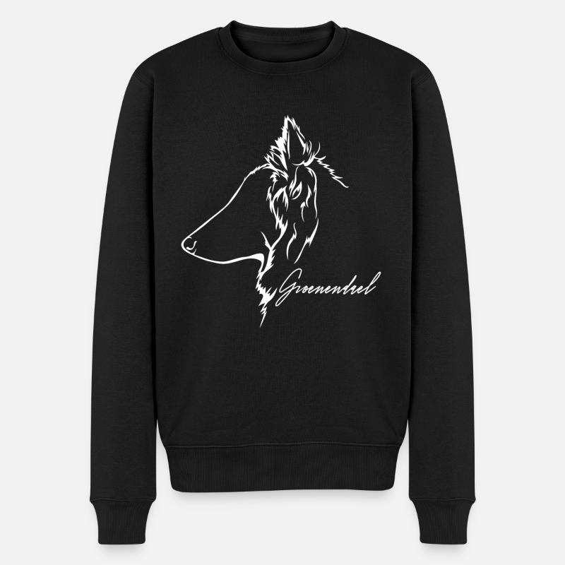 GROENENDAEL Profil Chiens Wilsigns - Pull Premium bio Homme - noir