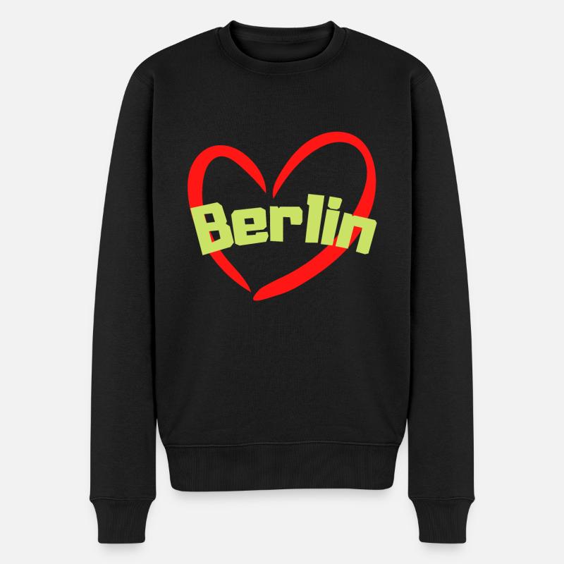 J’adore Berlin - Pull Premium bio Homme - noir