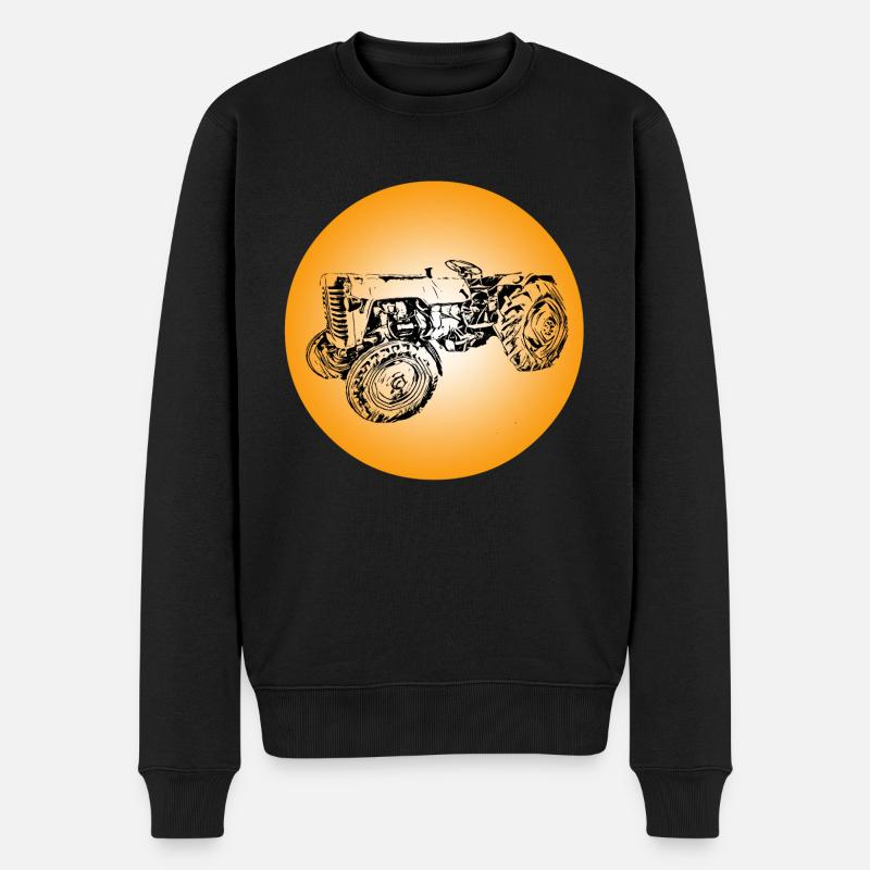 Traktor - Männer Premium Bio Pullover - Schwarz