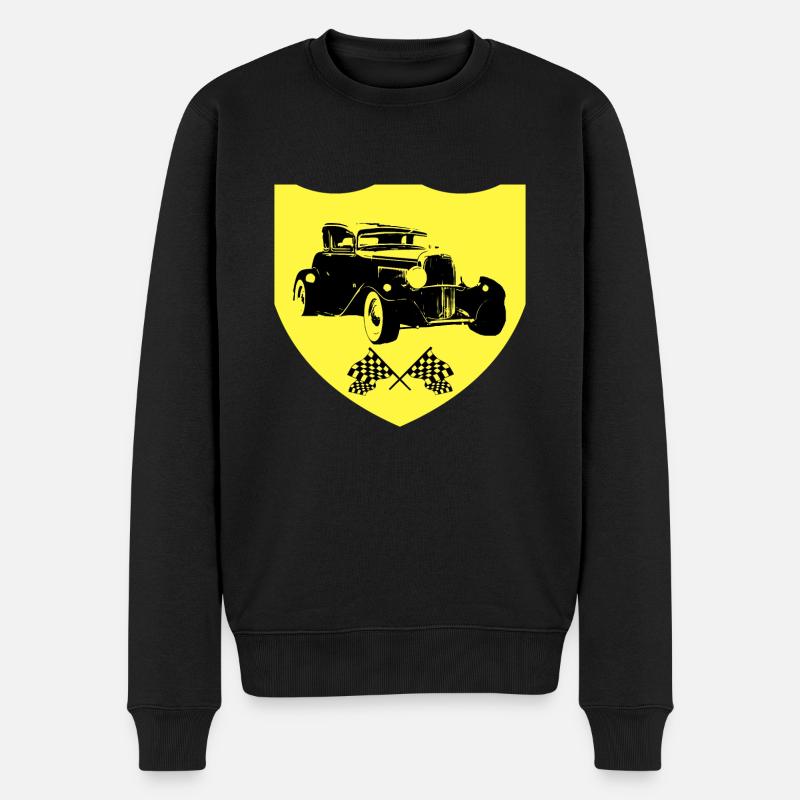Auto - Männer Premium Bio Pullover - Schwarz