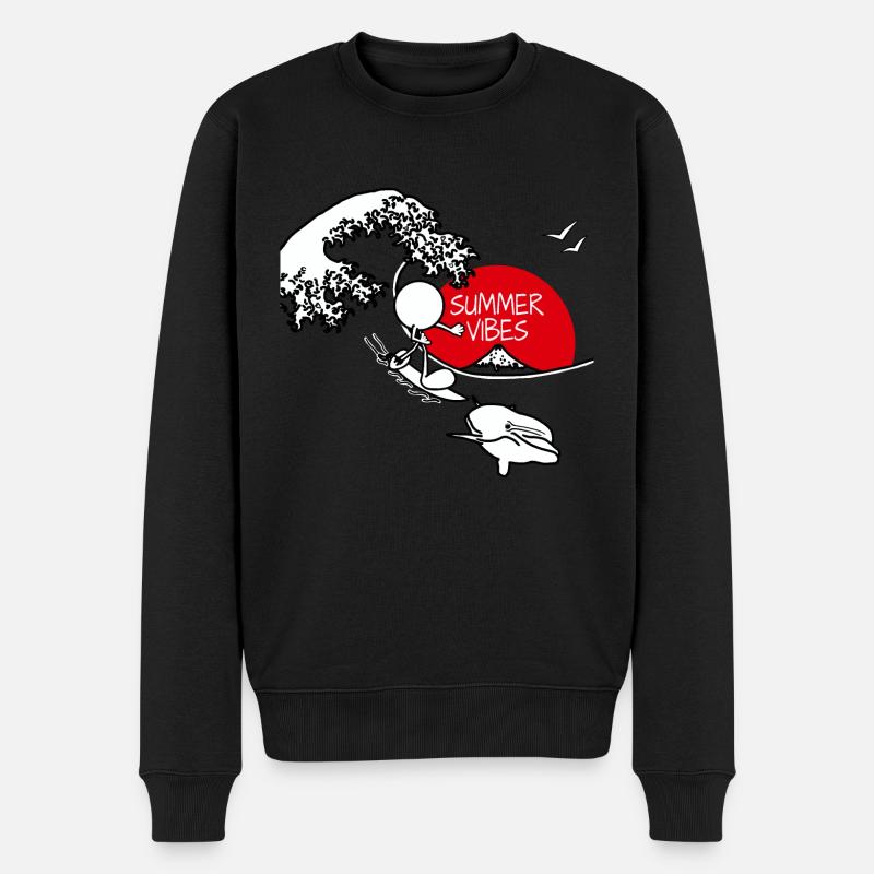 Ambiance d’été Plain Doddle - Pull Premium bio Homme - noir