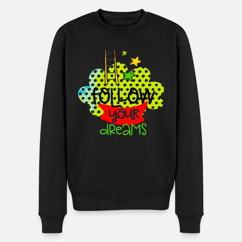 vos rêves pensées positives heureuses - Pull Premium bio Homme - noir