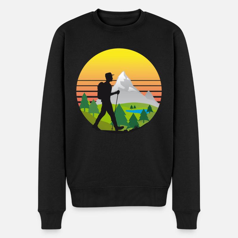Randonnée Paysage Sun Mountains - Pull Premium bio Homme - noir