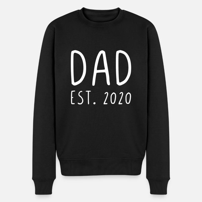 Dad est 2020 - Männer Premium Bio Pullover - Schwarz